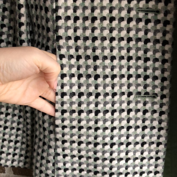 Tahari Arthur S. Levine Checker Wool Coat - Picture 8 of 14